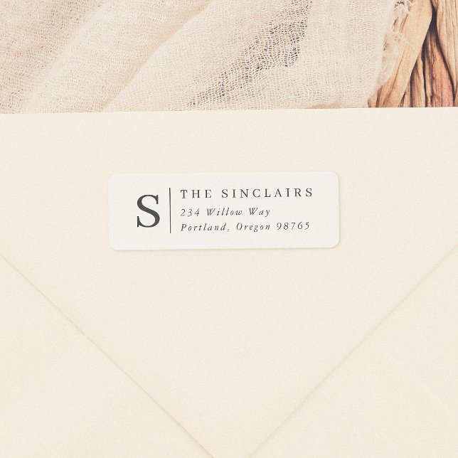 Minimalist Monogram Elegant Family Name Label (Creator Uploaded)