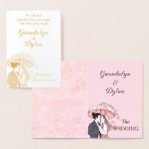 Minimalist monogram elegant pink couple umbrella
