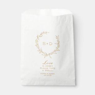 Minimalist Monogram Favor Bag Love is Sweet