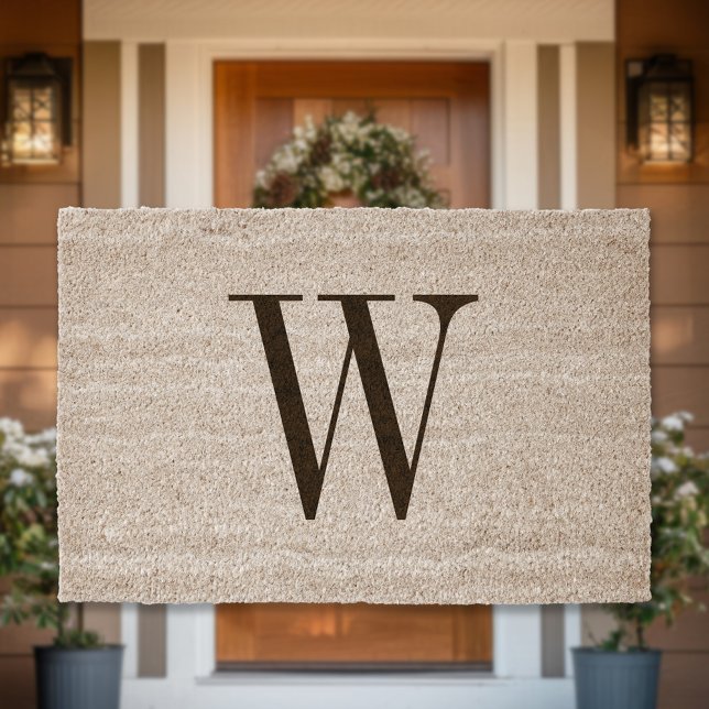 Minimalist Monogram Fiber Doormat (Creator Uploaded)