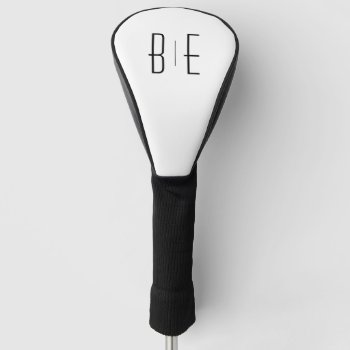 Minimalist Monogram Golf Head Cover by istanbuldesign at Zazzle