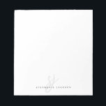 Minimalist Monogram Hand Lettered Script Initials  Notepad<br><div class="desc">Minimalist Monogram Hand Lettered Script Initials Notepad</div>