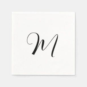 Minimalist Monogram Initial Napkins