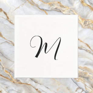 Minimalist Monogram Initial  Napkins