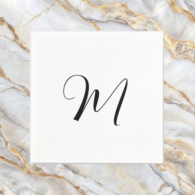 Minimalist Monogram Initial  Napkins (Creator Uploaded)