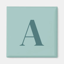 Minimalist Monogram Initial Turquoise/Teal
