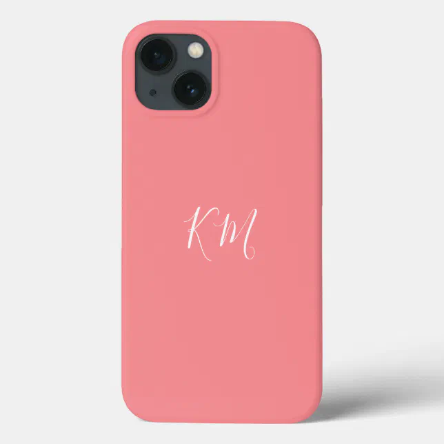 Minimalist monogram initials pink Phone Case | Zazzle Minimalist monogram initials pink Phone Case | Zazzle