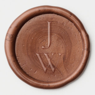 Minimalist Monogram Initials Wedding Wax Seal Sticker