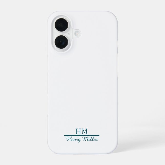 Minimalist Monogram iPhone Case–Personalized Name Case (Back)