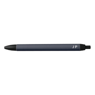 Minimalist Monogram Navy Blue White Gift Pen