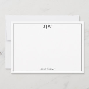 Minimalist Monogram Note Card
