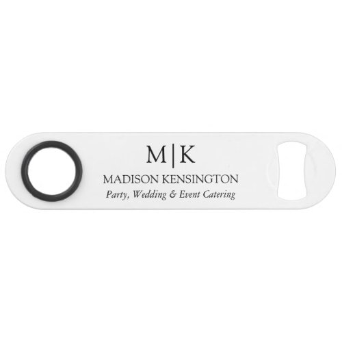 Minimalist Monogram or Add Logo Business Bottle Bar Key