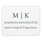 Minimalist Monogram or Add Logo Business Office