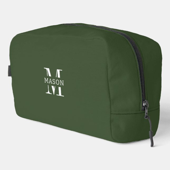 Minimalist Monogram Personalized Dopp Kit (Right Corner)