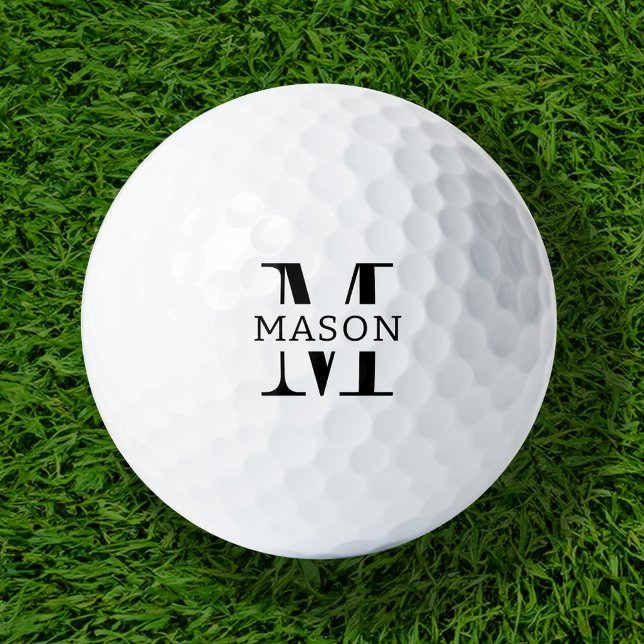 Minimalist Monogram Personalized Golf Balls (Creator Uploaded)