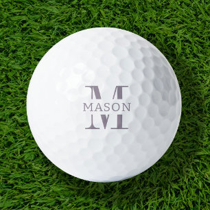Minimalist Monogram Personalized Golf Balls