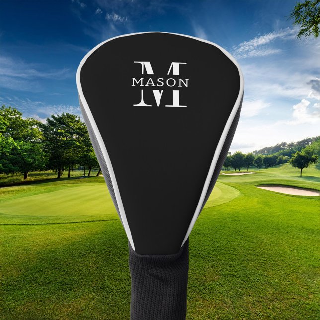 Minimalist Monogram Personalized Golf Head Cover (Creator Uploaded)