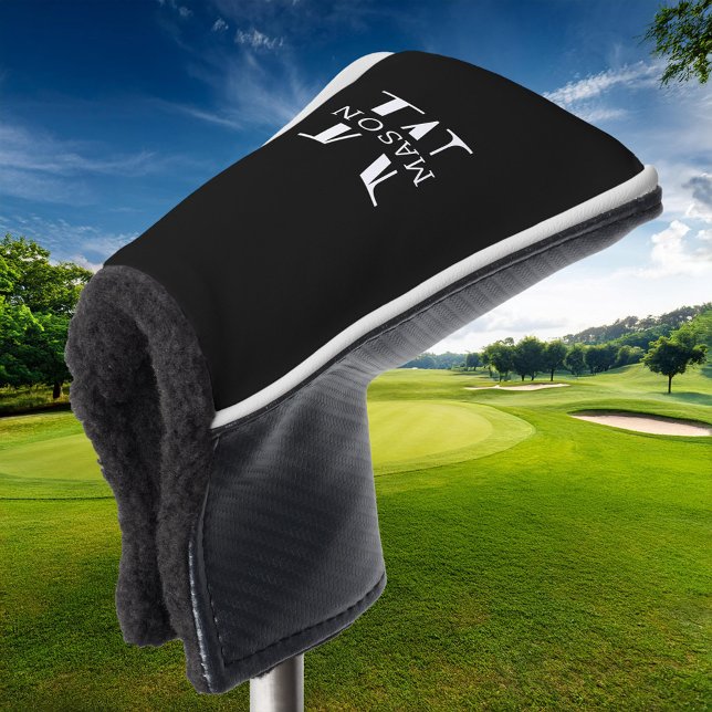 Minimalist Monogram Personalized Golf Head Cover (Creator Uploaded)