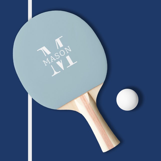 Minimalist Monogram Personalized Ping Pong Paddle (Creator Uploaded)