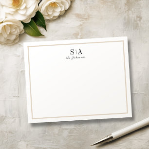 Minimalist monogram personalized Stationery Note Card