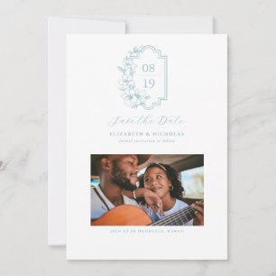 Minimalist Monogram Photo Save the Date