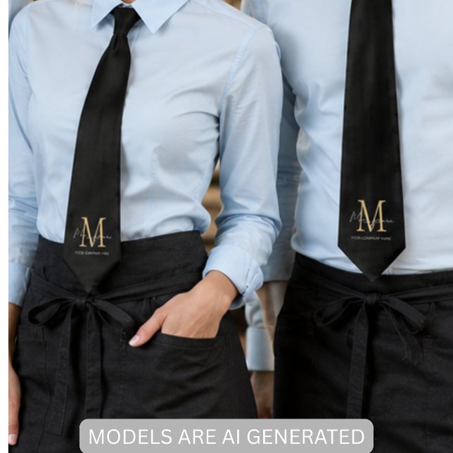Minimalist Monogram Script Name Neck Tie (Creator Uploaded)