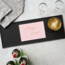 Minimalist monogram script pink