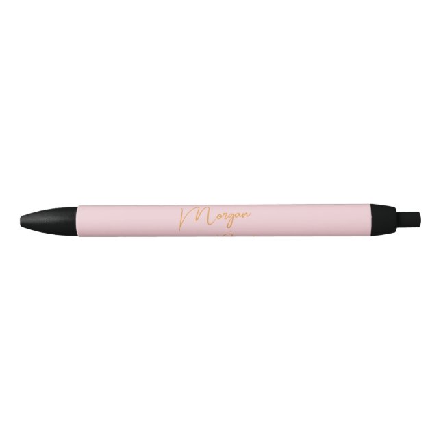 Minimalist monogram script pink pen (Front)