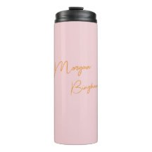 Minimalist monogram script pink