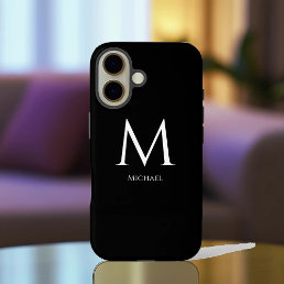 Minimalist monogram simple iPhone 16 case