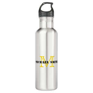 Minimalist Monogram Stainless Steel Water Bottle
