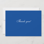 Minimalist Monogram Two Border Navy Blue Thank You Note Card | Zazzle
