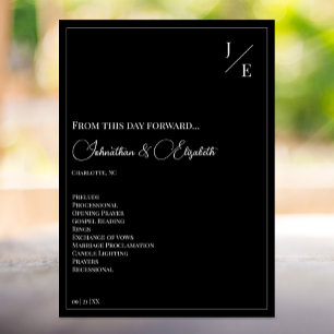Minimalist Monogram Wedding   Black Program