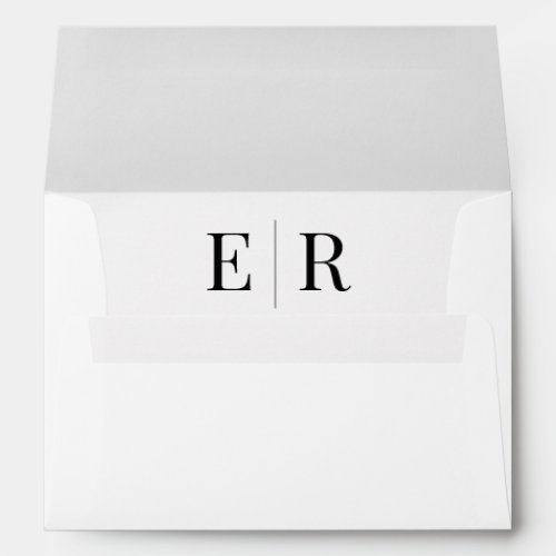 Minimalist Monogram Wedding Envelope