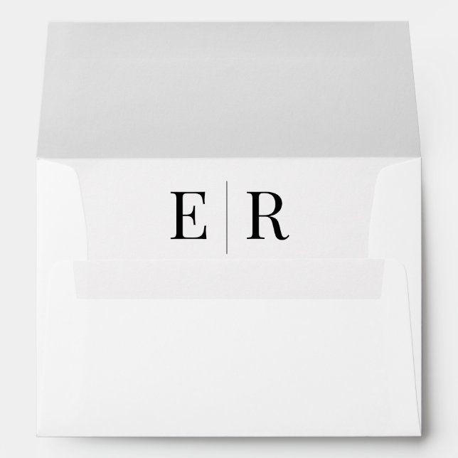 Minimalist Monogram Wedding Envelope (Back (Bottom))