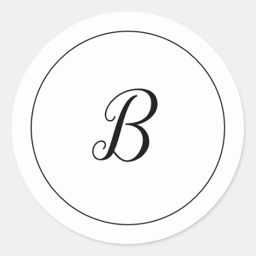 Minimalist Monogram Wedding Envelope Seals | Zazzle