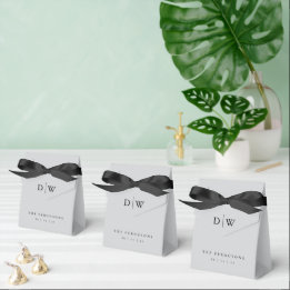 Minimalist Monogram Wedding Favor Boxes
