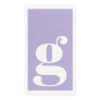 Minimalist Monogrammed Initial Bold Lavender Paper Guest Towels