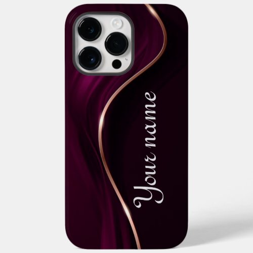 Minimalist monogrammed maroon case 