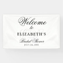 Minimalist Monogrammed Welcome Bridal Shower