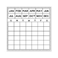 Bullet Journal Monthly Calendar Habit Tracker Bujo Rubber Stamp