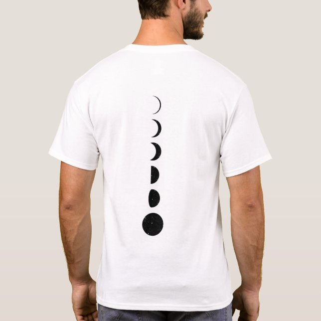 Minimalist Moon Phase T-Shirt (Back)