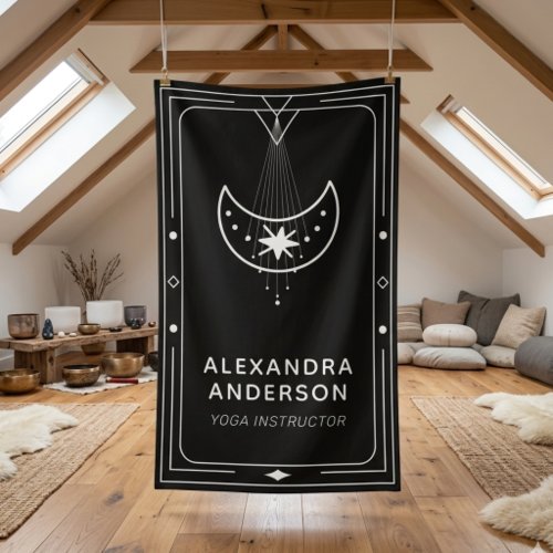 Minimalist Moon Spiritual Celestial Yoga Business Banner