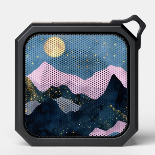 Minimalist Moon Stars Celestial Mountain Valley Bluetooth Speaker