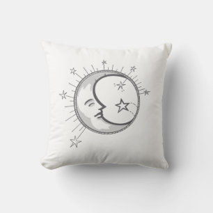 Minimalist Moon Throw Pillow