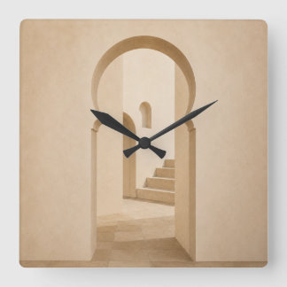 Minimalist Moroccan Arch Wall Clock | Neutral Riad