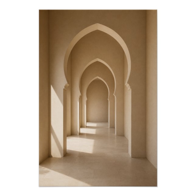 Minimalist Moroccan Archway Poster (Front)