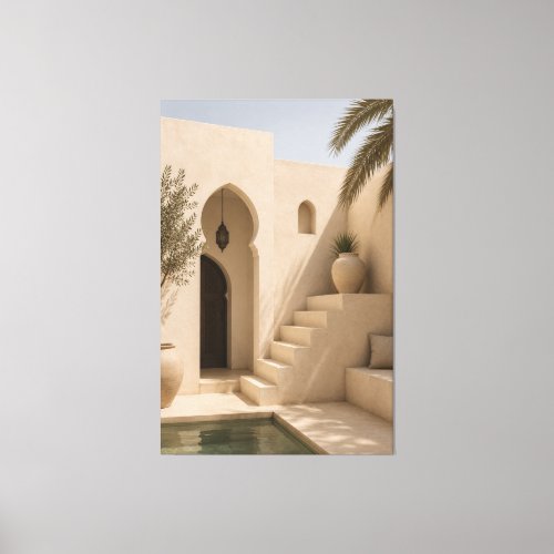 Minimalist Moroccan Riad Canvas Print