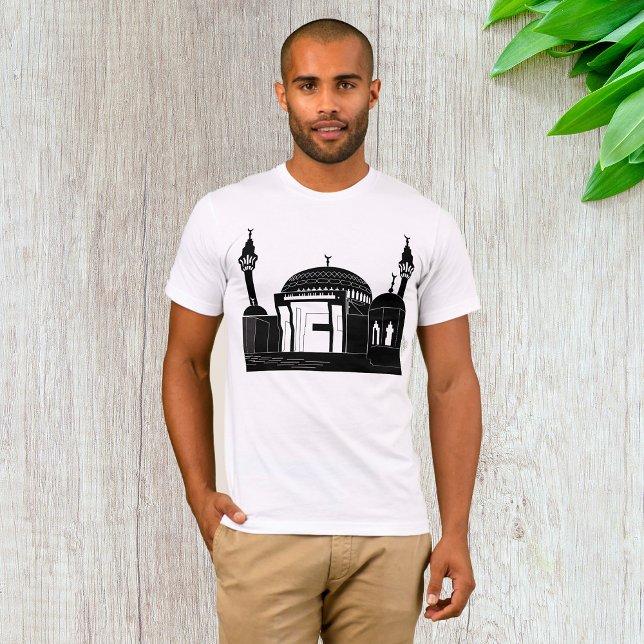 Minimalist Mosque Architecture Line Art T-Shirt (Creator Uploaded)