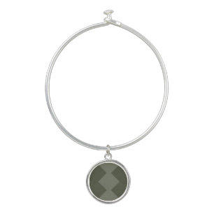 Minimalist Moss Green Charm Bracelet
